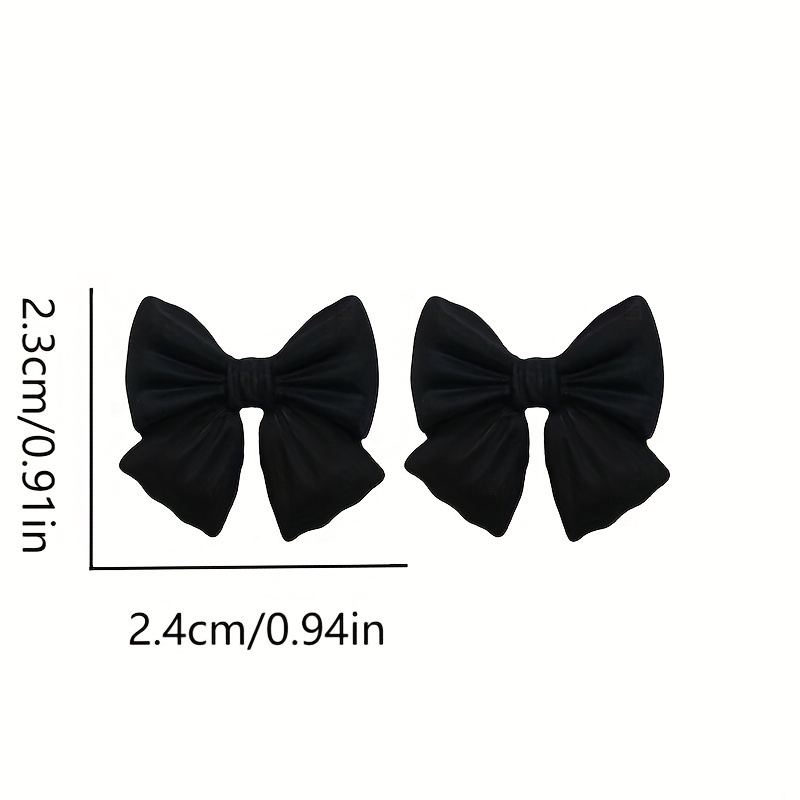 Bow Dangle Earrings Vintage Style Stainless Steel Hooks